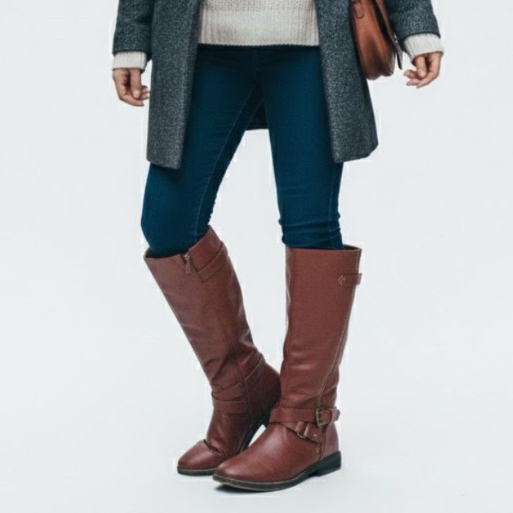 Rampage RAM-IONA Boots - Size 8M Brown - Knee High Boots